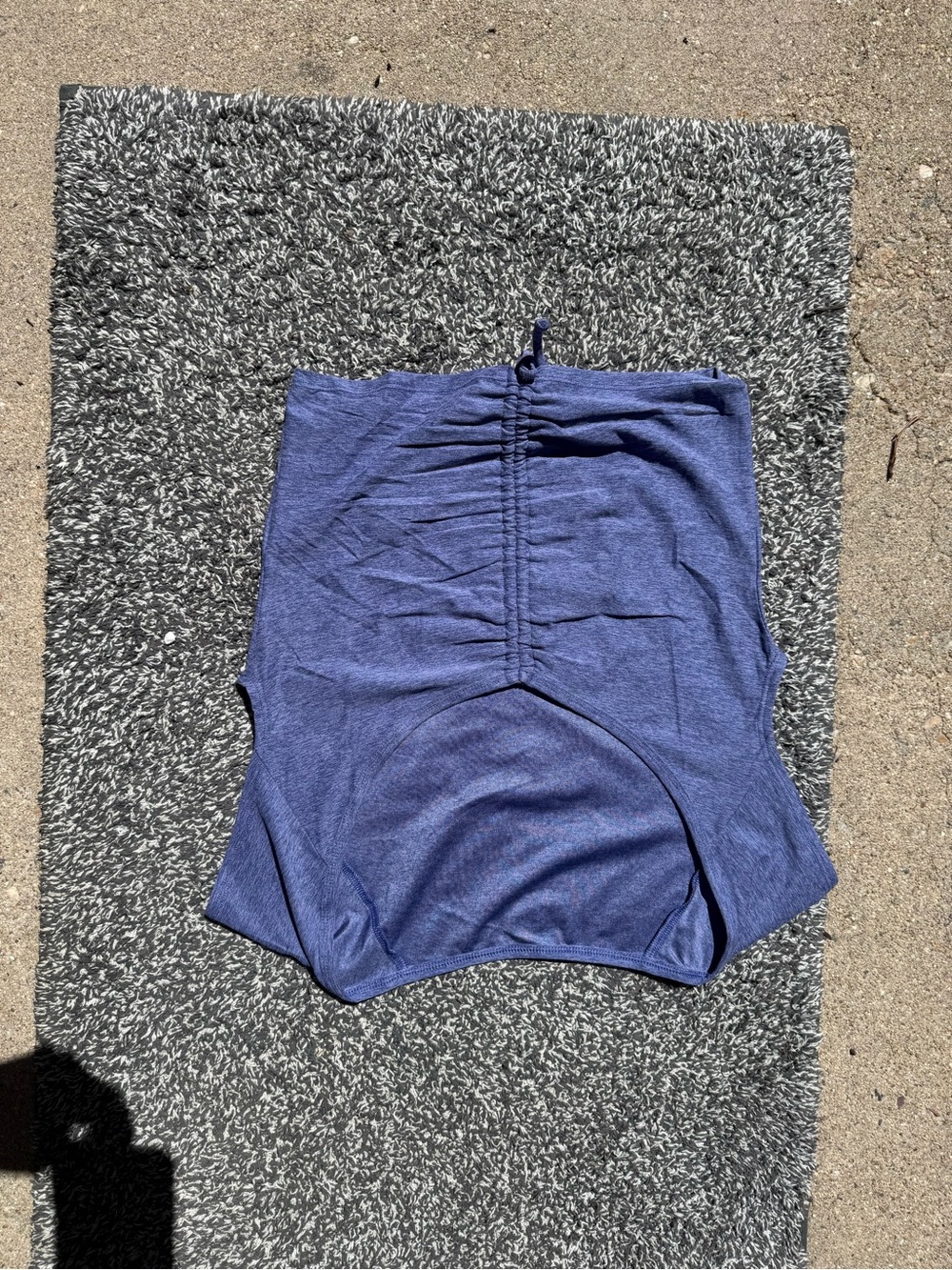 Fabletics purple heather Ruched Front Crop Tank